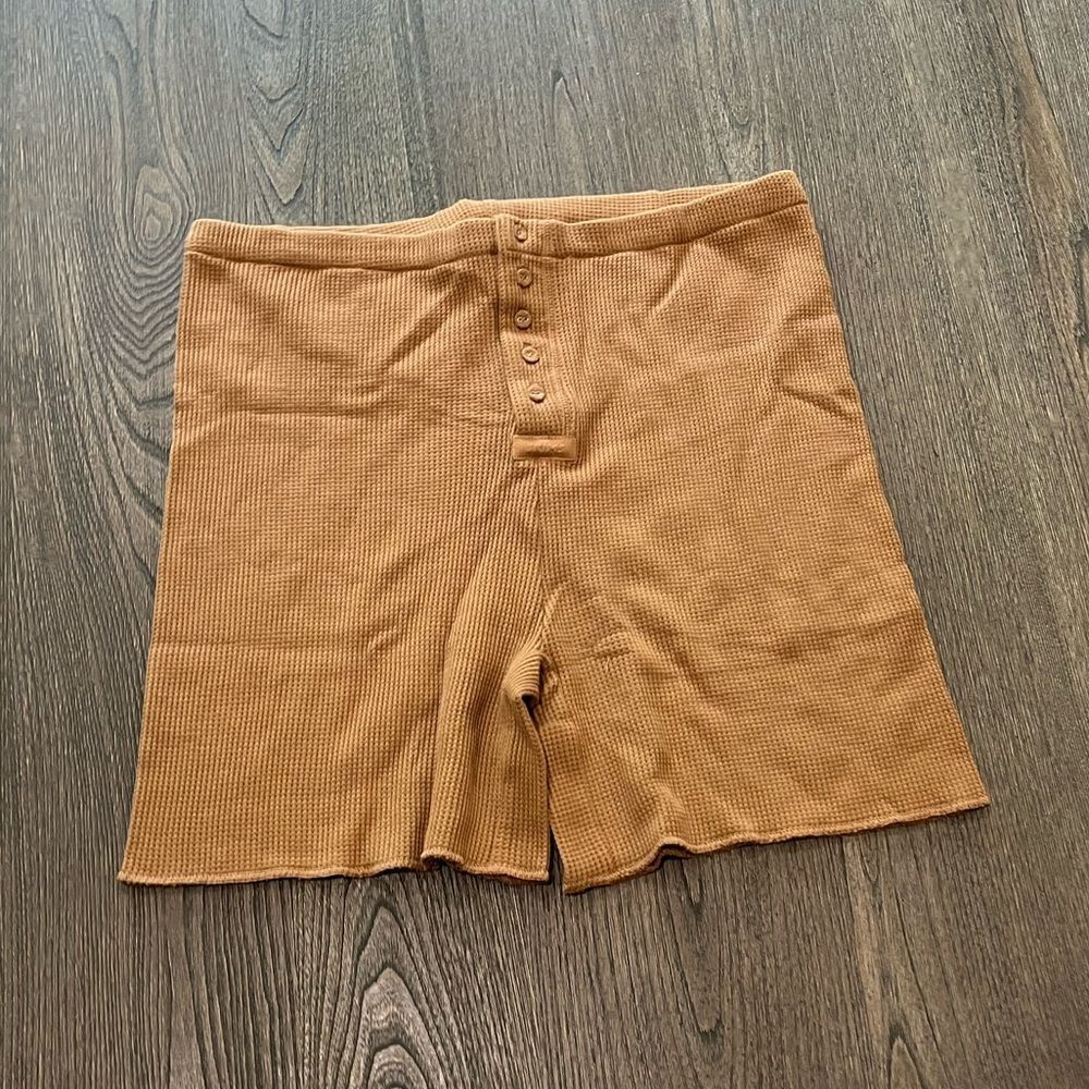 NWT Skims Waffle Shorts Camel Size 4X